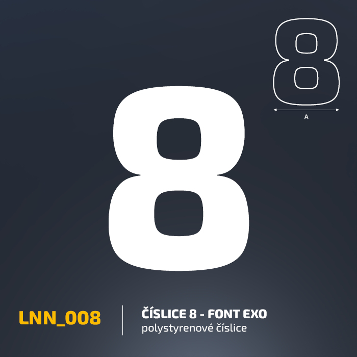 Číslice 8 - FONT EXO