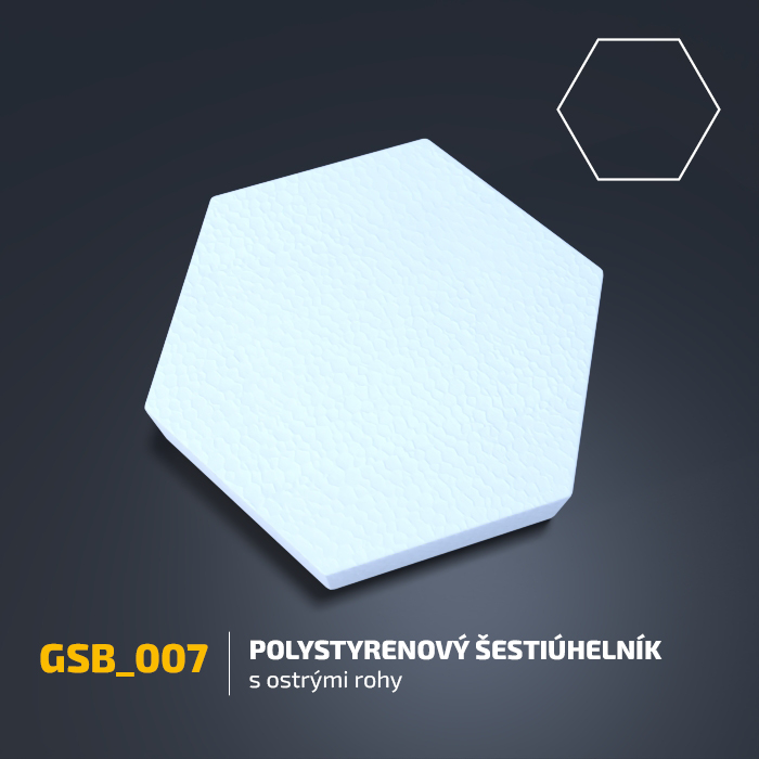 Polystyrenový šestiúhelník