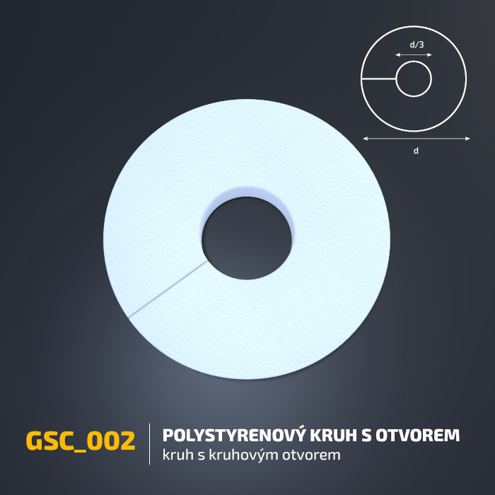 Polystyrenový kruh s otvorem