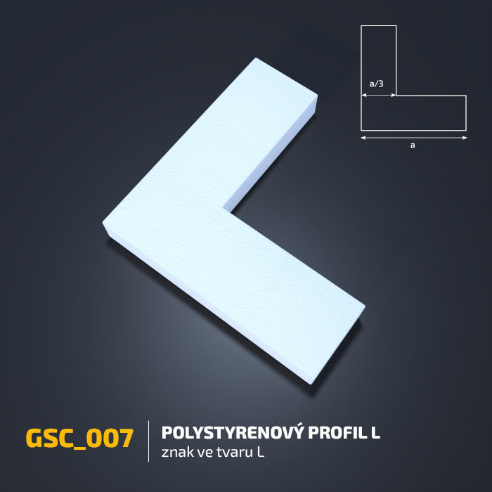 Polystyrenový profil L