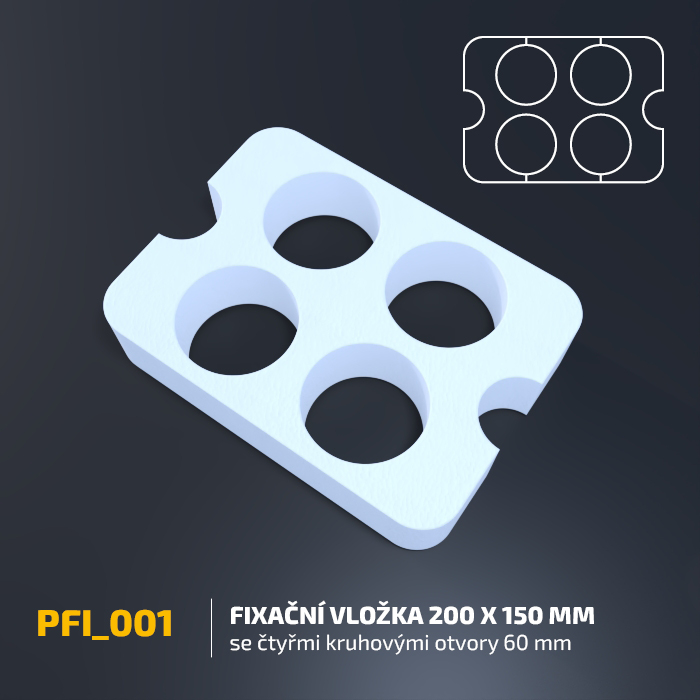 Fixační vložka 200 x 150 mm
