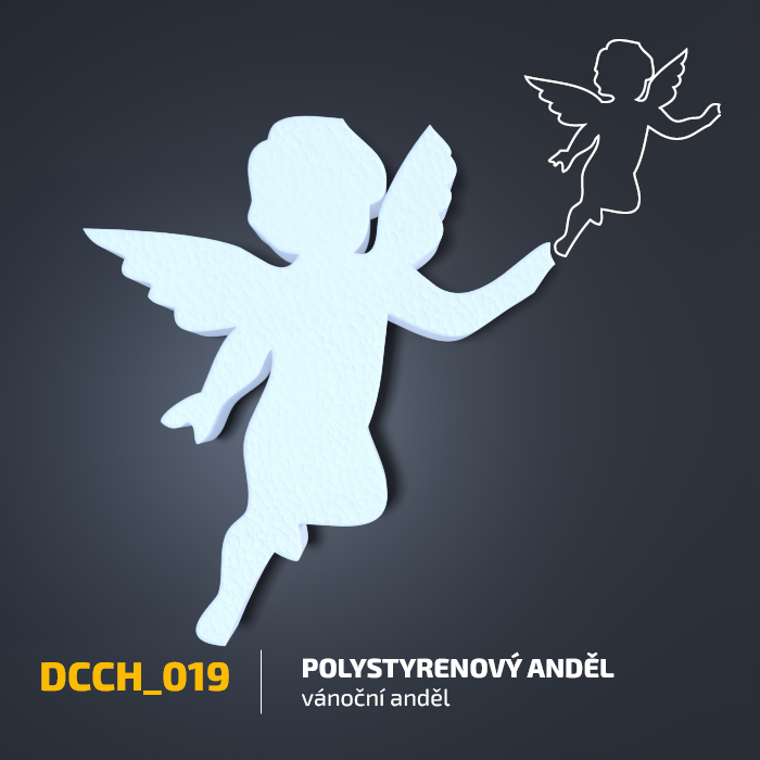 Polystyrenový anděl