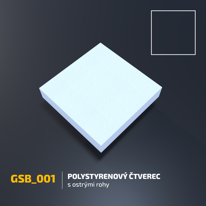 Polystyrenový čtverec