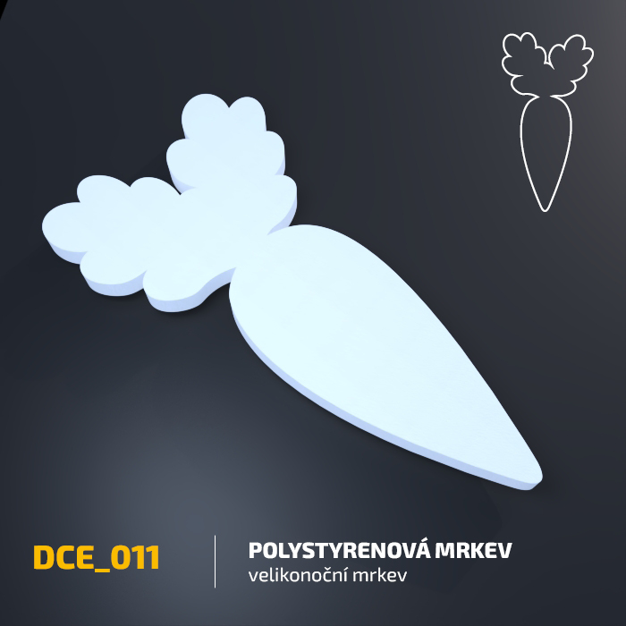 Polystyrenová mrkev
